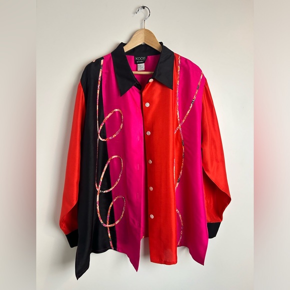 Koos of Course! Silk Button Down Shirt - Picture 2 of 7